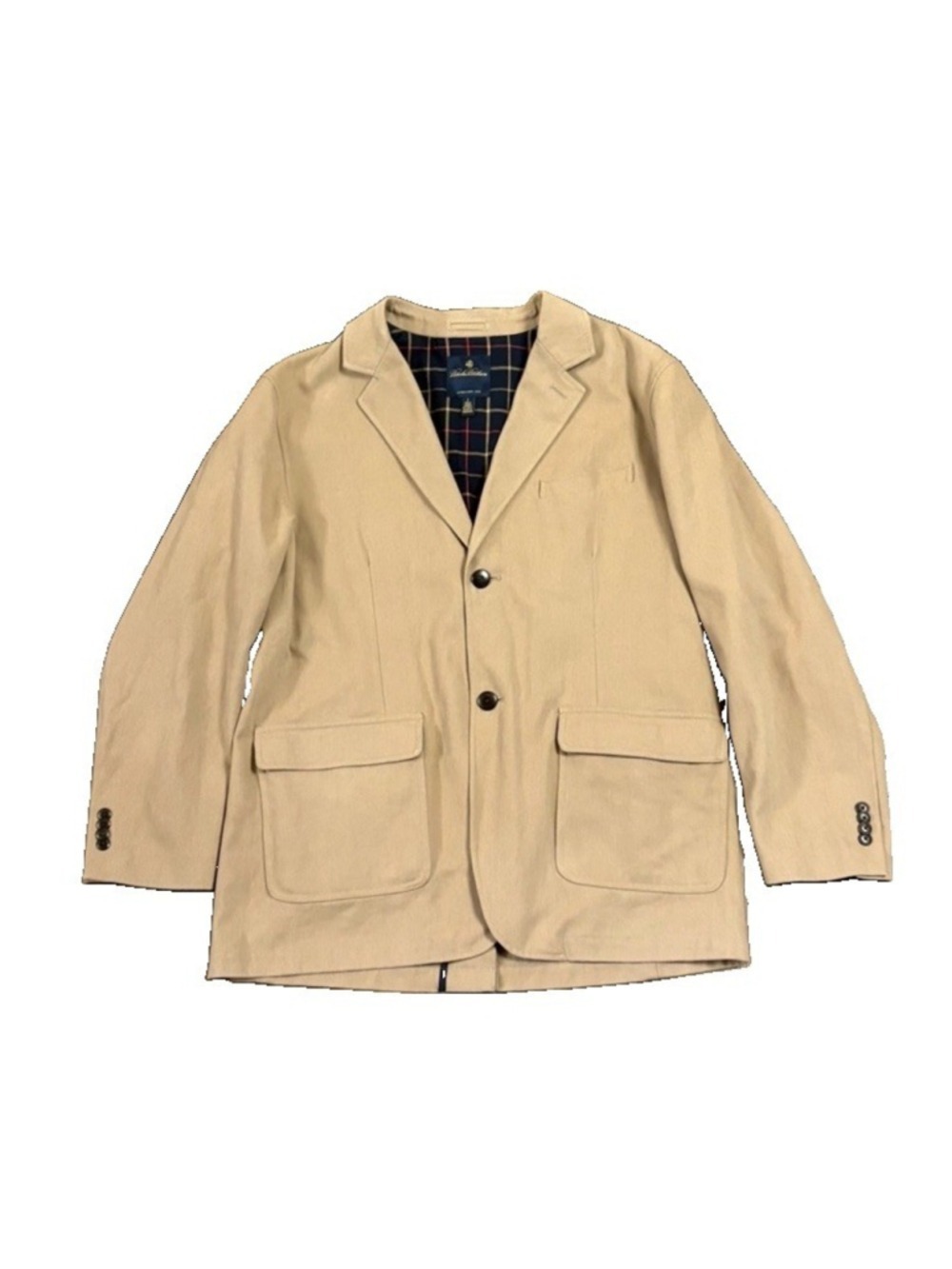 Brooks Brothers Heavy Cotton Twill Sport Coat Tan Blazer Mens Large